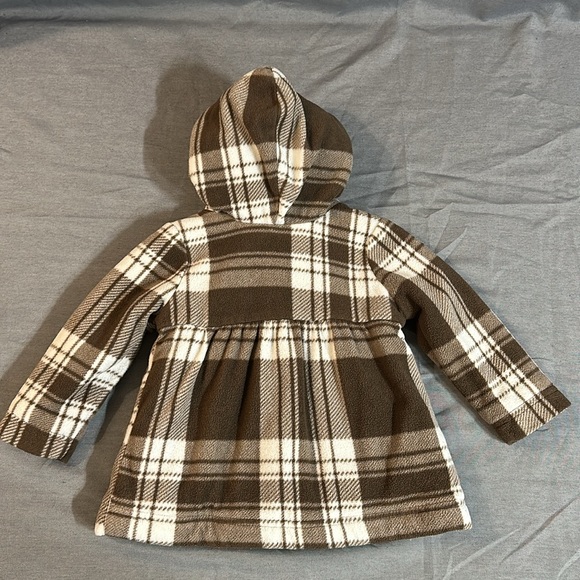 Old Navy brown plaid fleece jacket size 2T - Picture 5 of 5